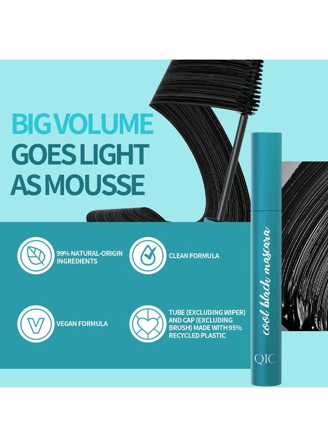 QIC Cool Black Mascara – Waterproof, 24H Long-Lasting, Volumizing & Curling Lash Enhancer - Image 5