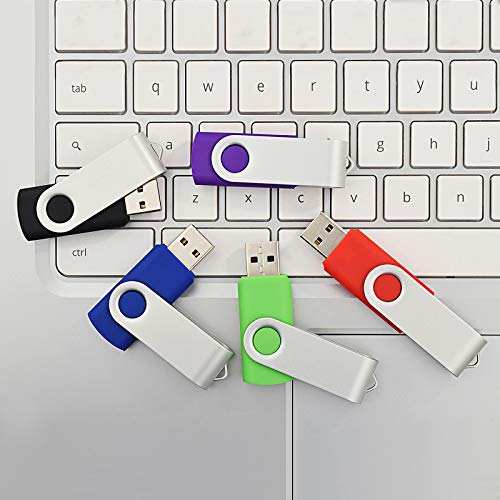 KOOTION 2GB Flash Drive 2gb USB Flash Drive 10 Pack Thumb Drive Memory Stick Swivel Jump Drive Keychain Design, Mixcolored - Image 2