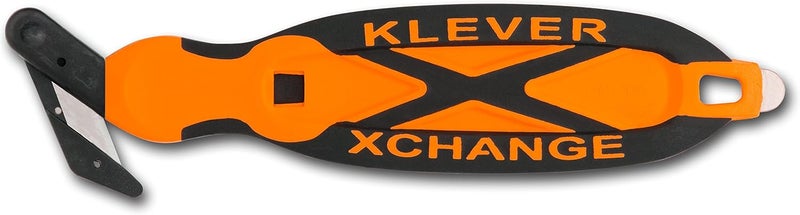 XChange, Box Cutter, Safety Cutter, Utility Knife, Safety Knife, Replaceable Head Perfect for Cutting Double Wall Cardboard or Other Thick Material (Orange)