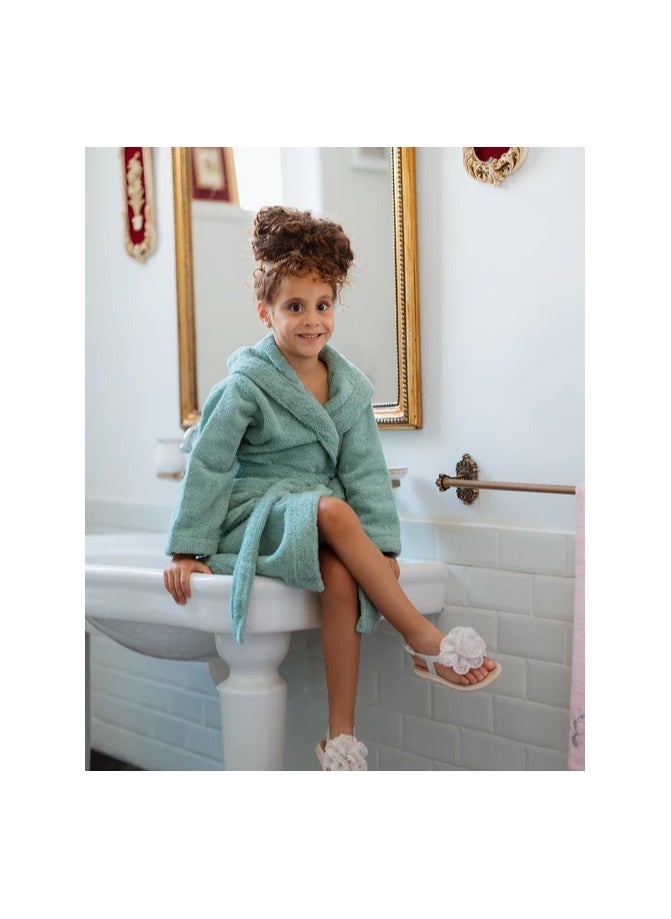 Generic Kids Bathrobe 100% Cotton (mint green) (12 years)  - Image 2