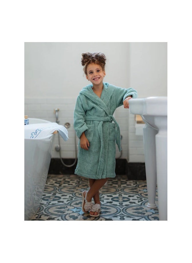 Generic Kids Bathrobe 100% Cotton (mint green) (12 years)  - Image 4