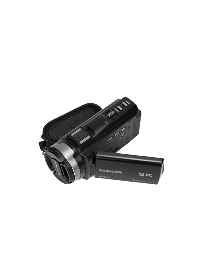 PROMAGE PROMAGE PC500 5K Ultra HD+ Handycam Black - 48MP Handheld Camcorder with 10X Optical Zoom, Wi-Fi, IPS Touch Screen & Anti-Shake  - Image 2