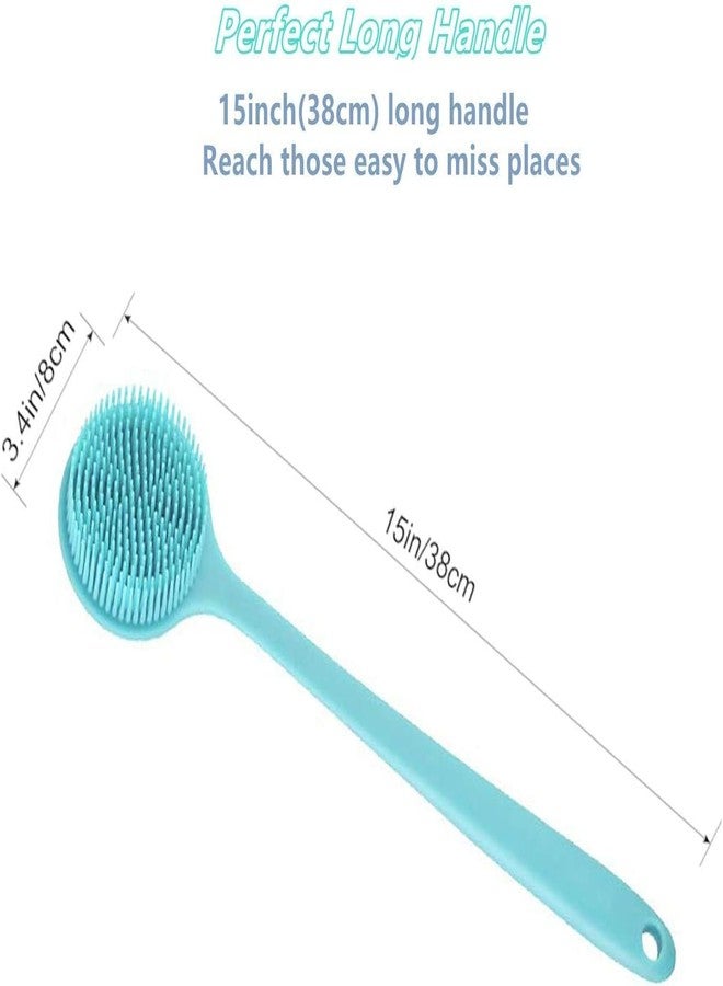 CAVERNSHOP Silicone Body Scrubber, Long Handle Back Scrubber for Shower, Silicone Body Brush Shower Scrubber for Body, Shower Srush Back Brush Body Exfoliator (BRUSH BACK SILICONE) - Image 2
