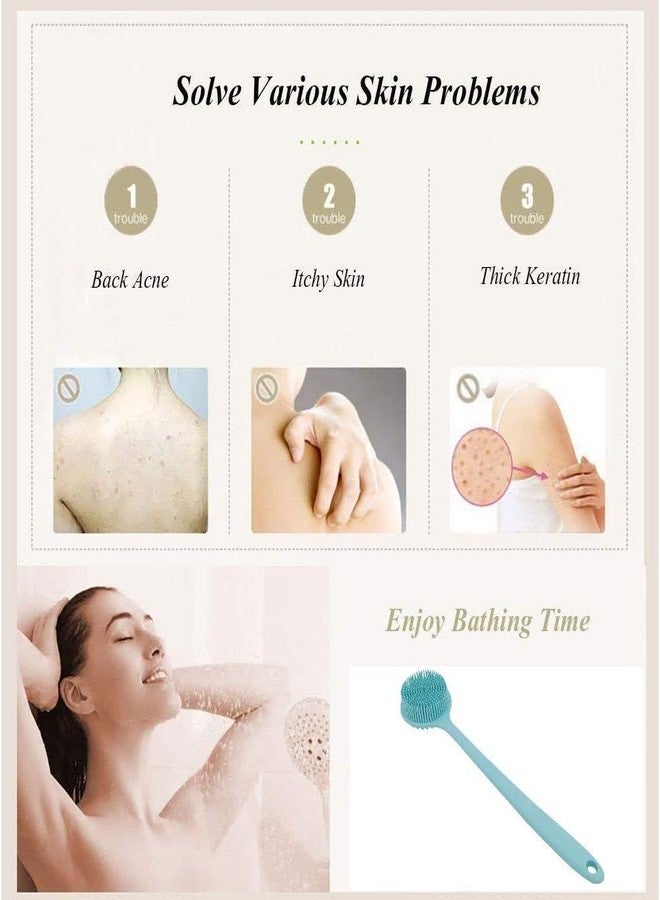 CAVERNSHOP Silicone Body Scrubber, Long Handle Back Scrubber for Shower, Silicone Body Brush Shower Scrubber for Body, Shower Srush Back Brush Body Exfoliator (BRUSH BACK SILICONE) - Image 5