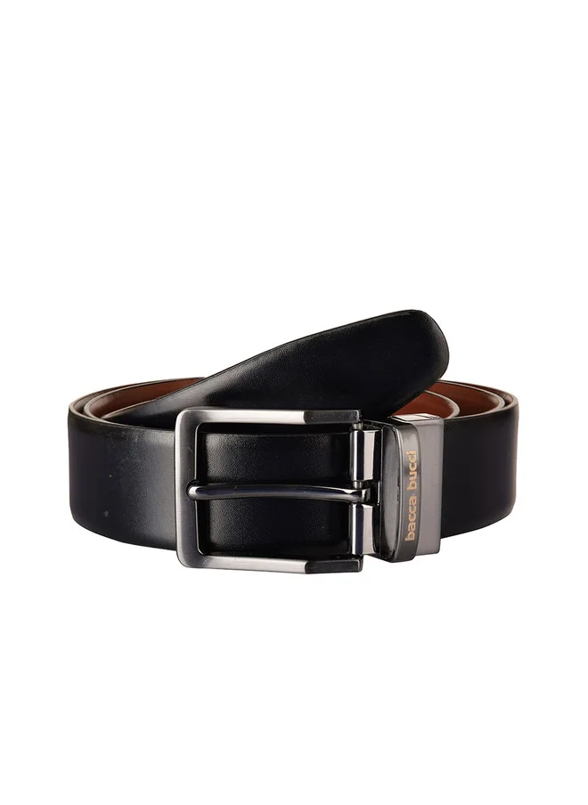 Bacca Bucci  Men's Black & Brown Solid Reversible Leather Belt for Men | Best Price UAE