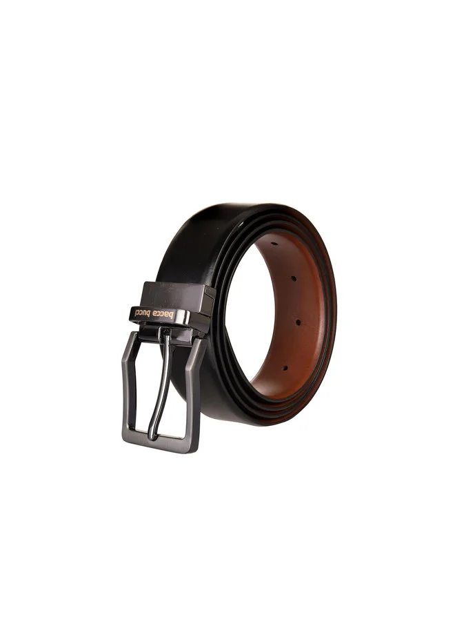 Bacca Bucci  Men's Black & Brown Solid Reversible Leather Belt for Men | Best Price UAE
