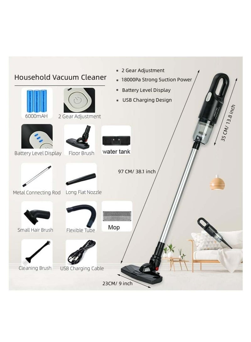 ARNOTEC Vacuum Cleaner, Cordless 12,000 Pa, Stick Cleaner, 2-Way Handy Vacuum Cleaner, Ultra Lightweight, Type-C Charging, Silent Design, 1.2 lbs (0.6 kg), LED HEPA Filter, Multiple Filtering  - Image 5