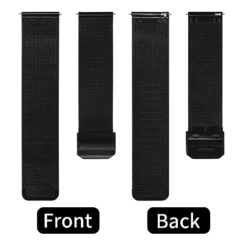 TStrap Mesh Watch Band Metal - Black Quick Release Watch Bands for Men Women - Stainless Steel Smart Watches Strap Bracelet Replacement - 18mm 20mm 22mm - Image 2