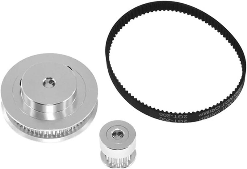4:1 2GT Timing Belt Pulley Kit GT2 80:20 Teeth 1:4 Reduction Ratio 3D Printer Accessories leisurely(20T B6mm-80T B5mm,1.8mm) - Image 1