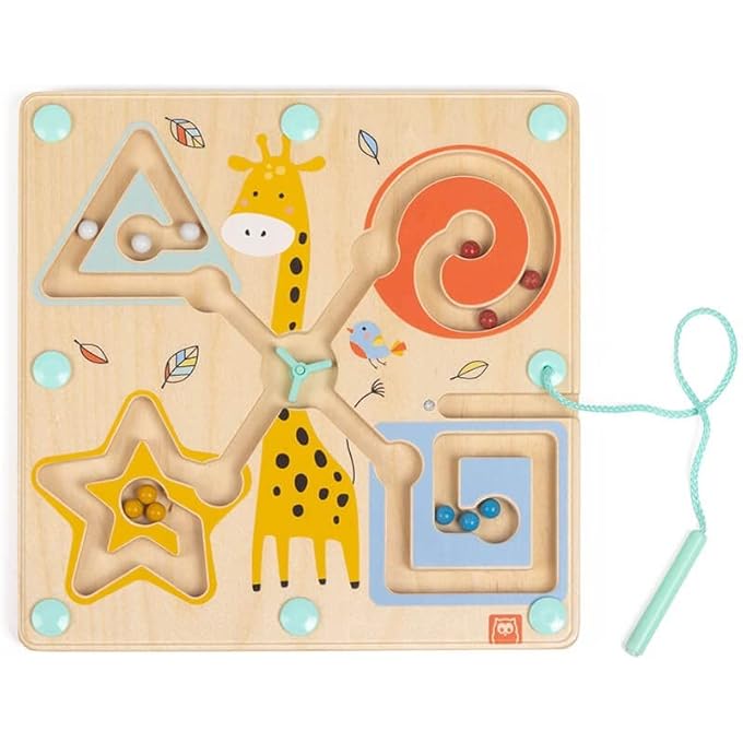 WOODEN MAGNETIC CIRCUIT BALL MAZE WITH WAND, MAGNETIC PUZZLES BOARD, TODDLER ACTIVITIES, COLOR MATCHING GAMES, MONTESSORI TOYS, FINE MOTOR SKILLS TOYS, MAGNET TOYS FOR BOYS & GIRLS - Image 5