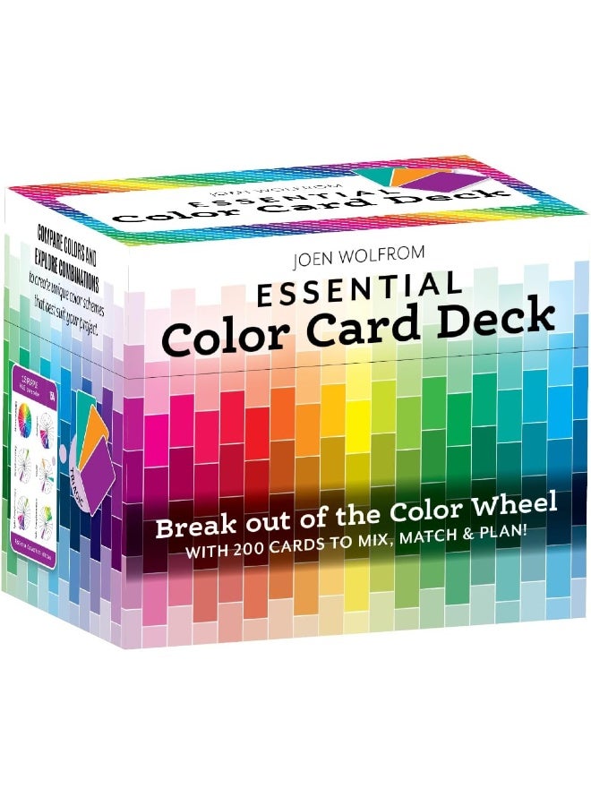 Essential Color Card Deck: Break Out of the Color Wheel with 200 Cards to Mix, Match & Plan! Includes Hues, Tints, Tones, Shades & Values  - Image 1