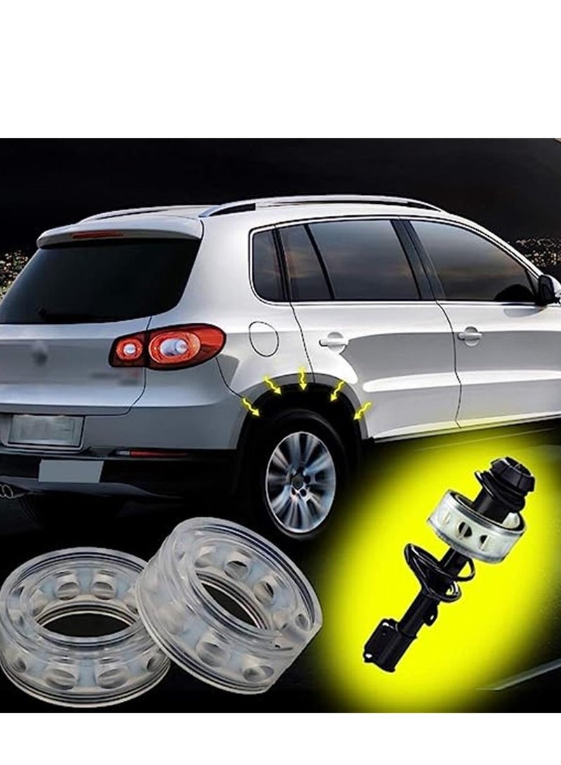 2 Pack Car Shock Absorber, Automotive Suspension Shock Absorber, Universal Car Shock Buffer Power Cushion Type C - Coil Spring Spacer - Image 4
