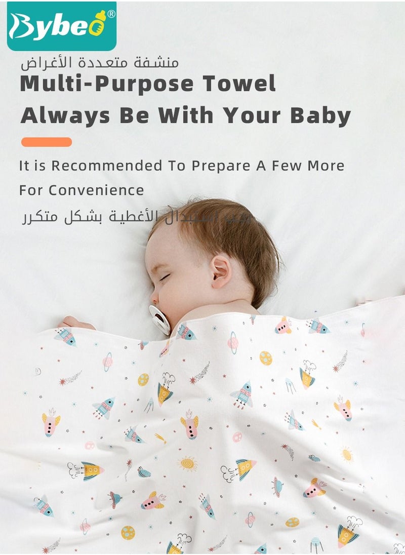 Bybeo 3 PCS Baby Swaddle Blanket for Newborn Infant Swaddling Wrap Babies Sleeping Bag for Boy Girl Soft Cotton Sleep Sack  - Image 2