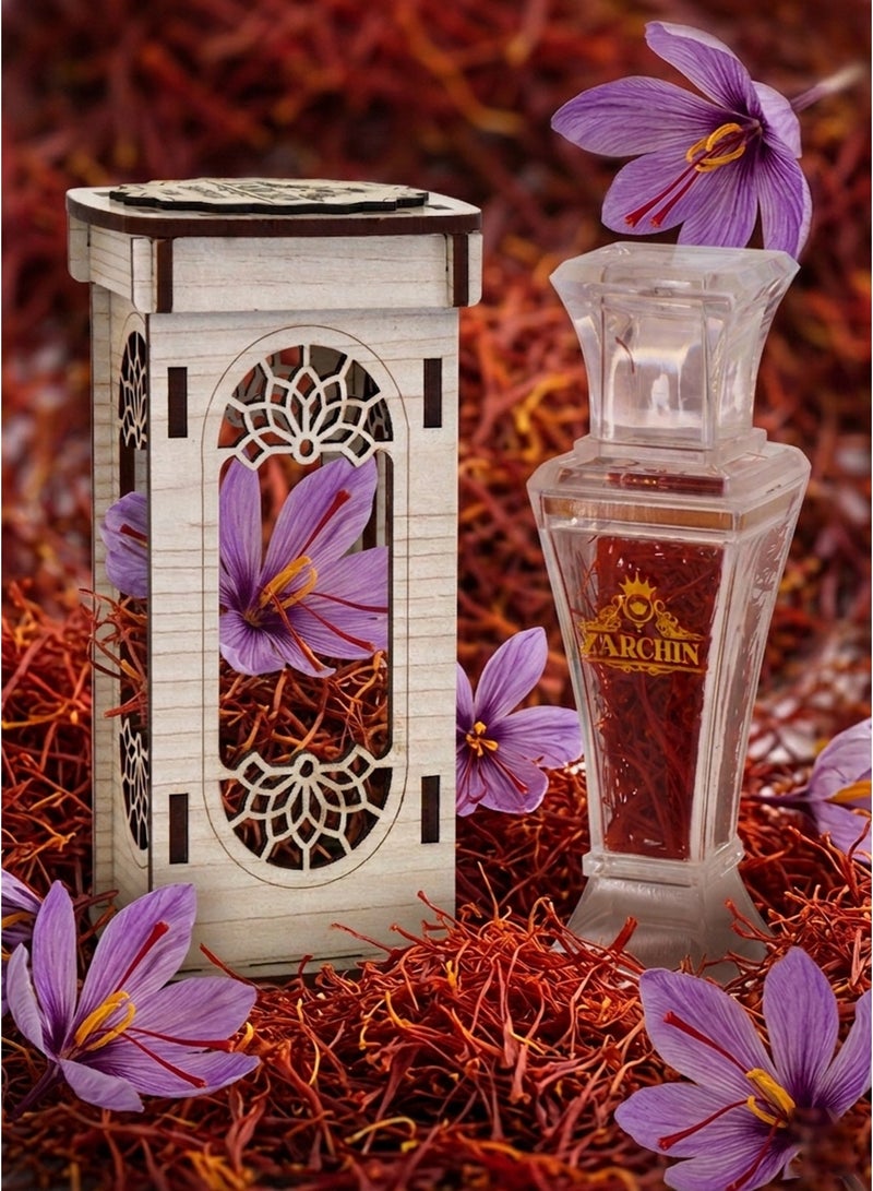 ZARCHIN Wooden Saffron Box and 2gm Super Negin Saffron - Image 3