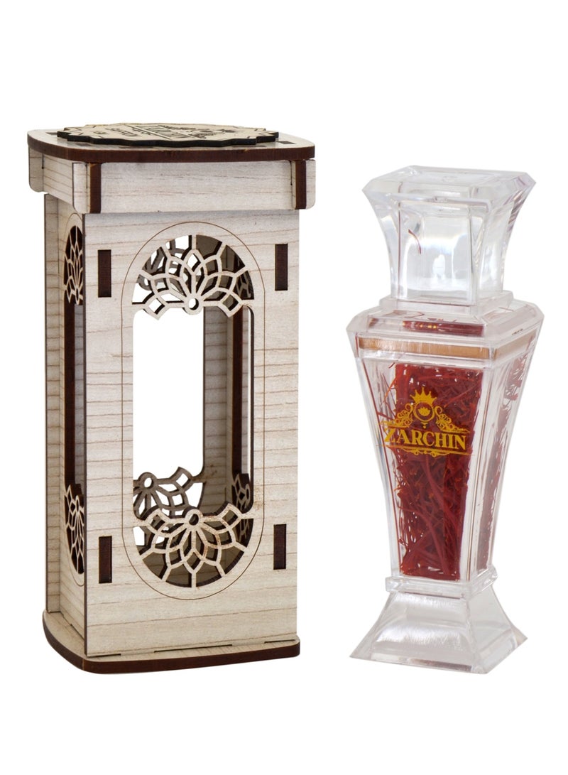 ZARCHIN Wooden Saffron Box and 2gm Super Negin Saffron - Image 1