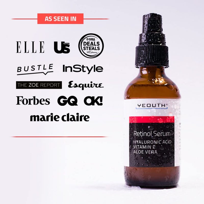 YEOUTH Retinol Serum for Face with Hyaluronic Acid & Vitamin E, Hydrating Retinol Face Serum, Skin Care Suitable for All Skin Types 2oz - Image 2