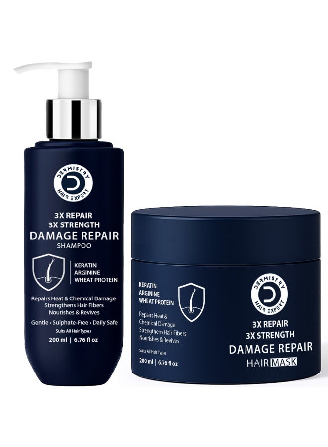 Dermistry Damage Repair Shampoo & Hair Mask Set - Image 1