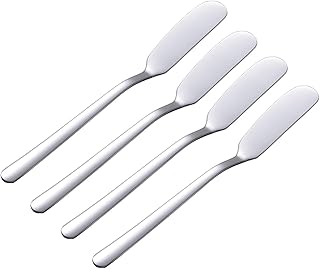VANRA VANRA Cheese Spreader Knife Set 4-Piece Stainless Steel Butter Knife Small Sandwich Condiment Jam Bread Cream Canape  - Image 1