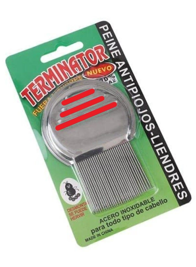 ترمينيتور Stainless Steel Lice Treatment Comb for Head Lice/Lice Egg Removal
