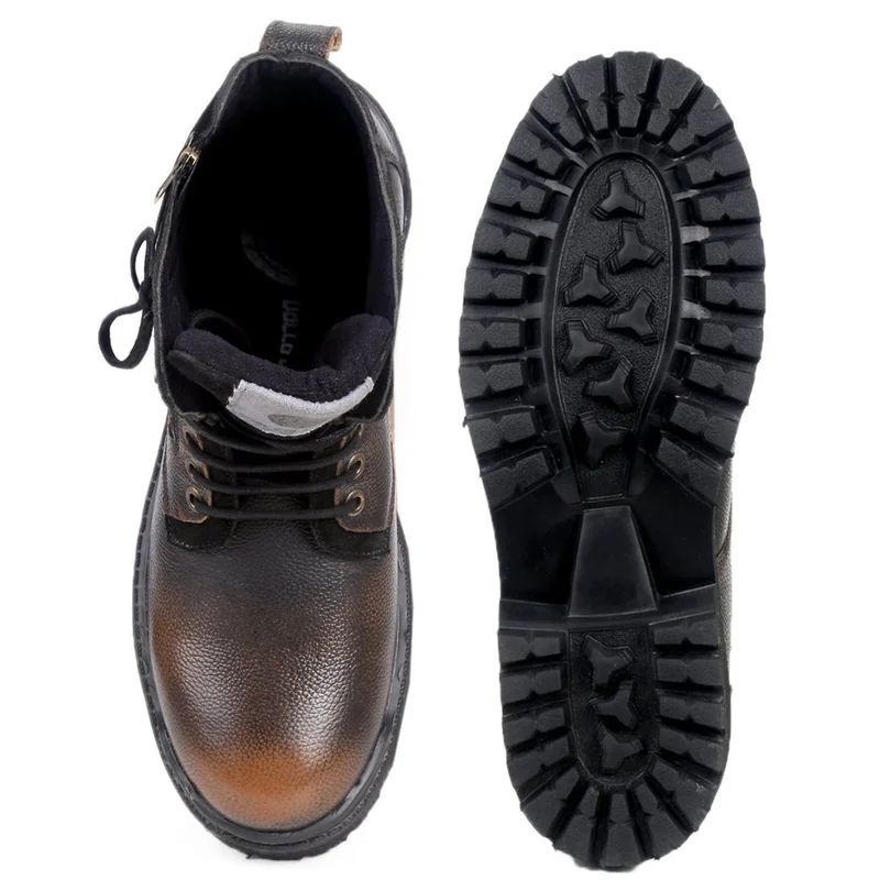 Bacca Bucci Brown Combat Boots Black High Top Combat Boots for Men | Best Price UAE