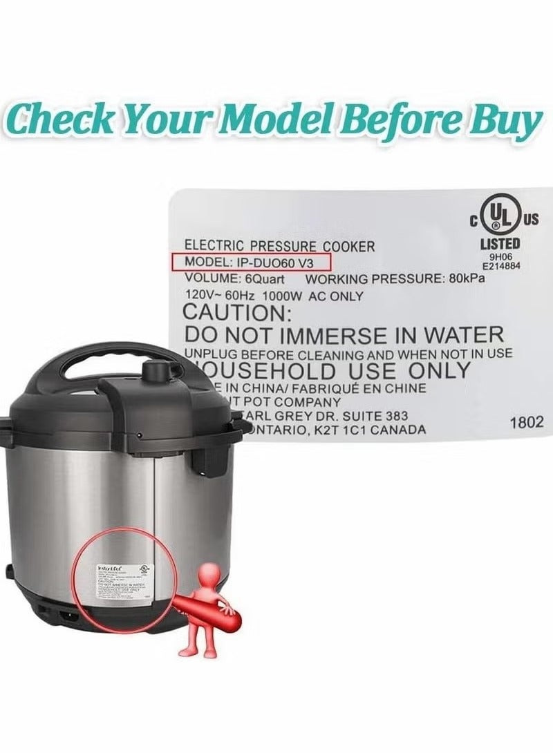 Steam Valve Pressure Cooker Valve Replacement Part Accessories with 3 Silicone Caps - Image 5
