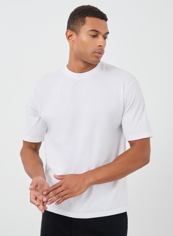 ستايلي تيشيرت ستايلي بطبعة جرافيك يابانية بياقة دائرية مقاس كبير - Image 3