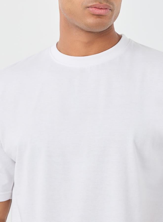 ستايلي تيشيرت ستايلي بطبعة جرافيك يابانية بياقة دائرية مقاس كبير - Image 4