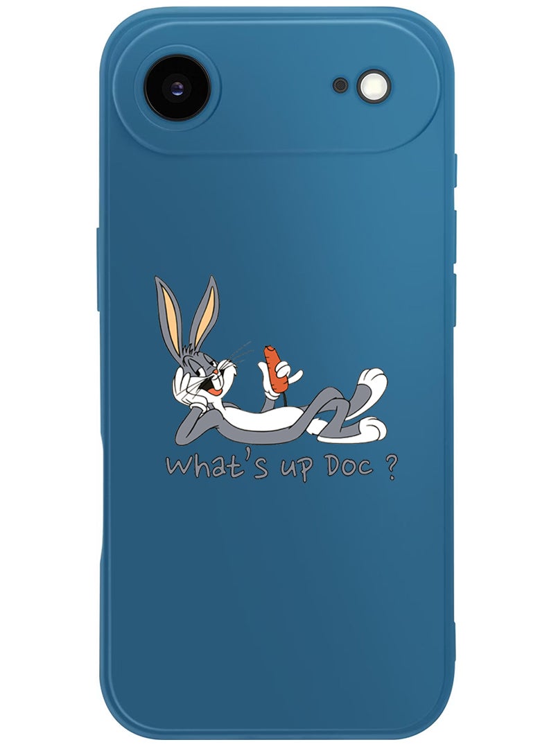 Theodor Protective Slim Fit Case Liquid Silicone Cover with Full Body Protection Anti-Scratch Shockproof Case For Apple iPhone 17 Air (Blue) Whats up Doc - Image 1