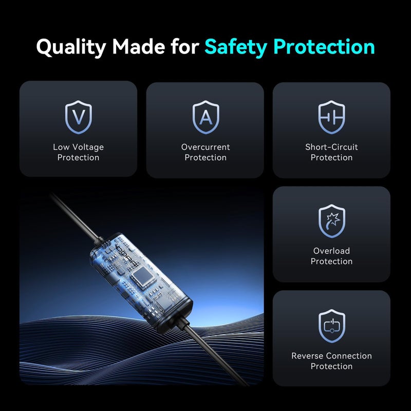 DDPAI Dash Cam Type-C Hardwire Kit, Compatible with N5 Dual, Z60 Pro, Z90 Series, Z60T, Z60, N3 Pro and Other ddapi Dash Cam Models, Enabling 24 Hours Parking Monitor, 12V/2A to 5V/3A, 3 Meters Long - Image 4