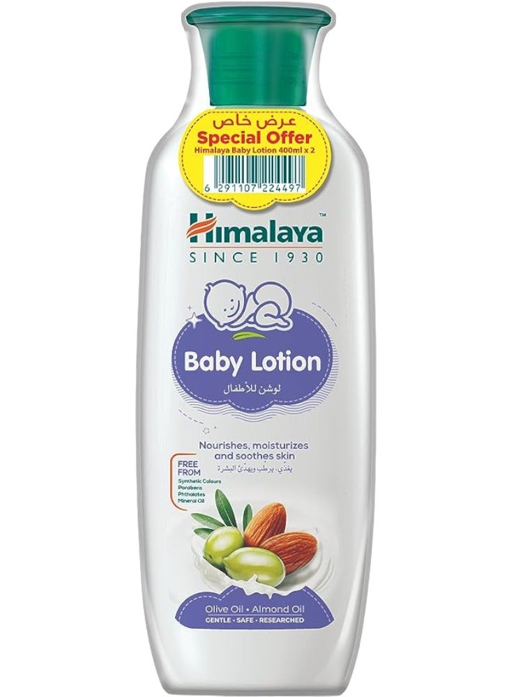هيمالايا قطعتين من لوشن الجسم بزيت الزيتون وزيت اللوز 400 مل - Image 3