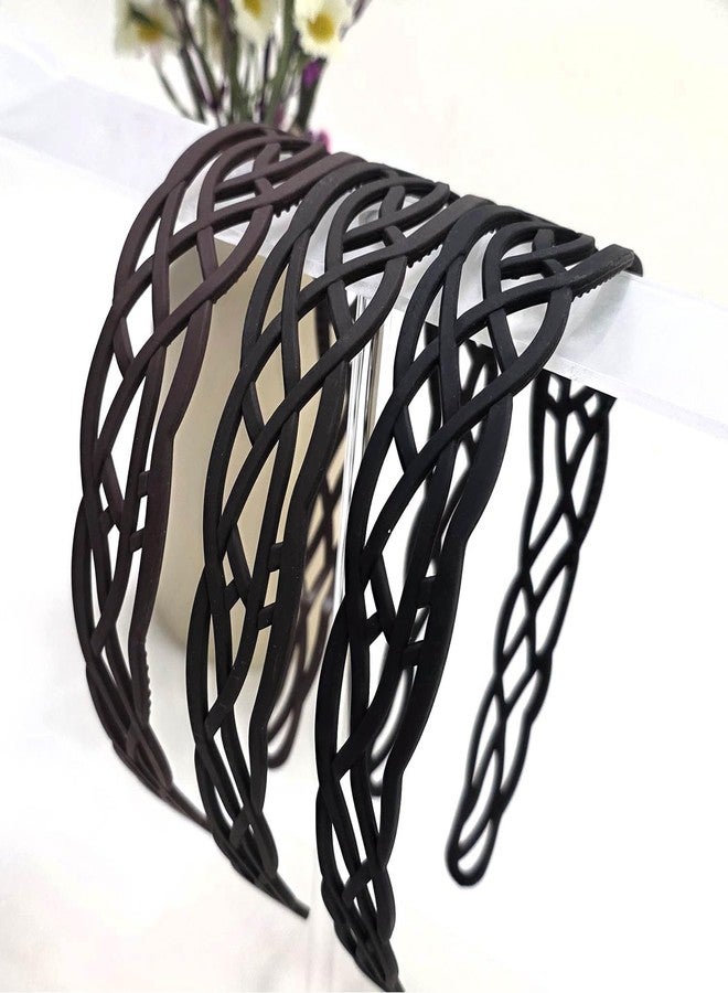سبرينج تايم عصابات رأس بلاستيكية بتصميم شبكي ربيعي للنساء والفتيات، عصابة رأس متدرجة الألوان محايدة، شريط بعرض 30 مم، عبوة من 6 قطع - Image 5