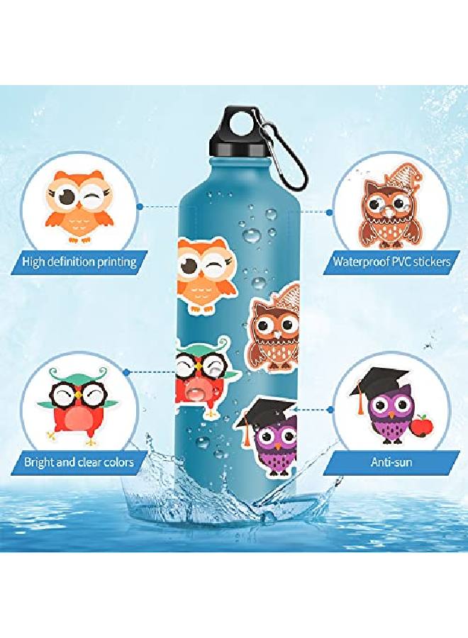 Chinco 160 Pieces Owl Stickers For Kids Owl Waterproof Stickers Owl Wall Decals Wisdom Clever Intelligent Cute Animal Vinyl Stickers For Halloween Water Bottle Laptop Decals Playroom Classroom - Image 5