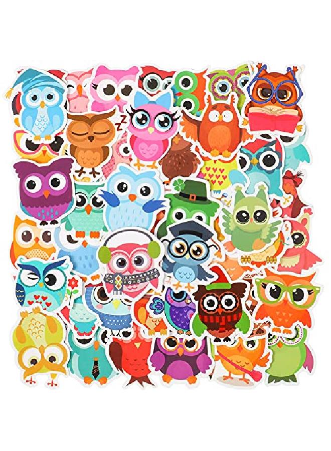 Chinco 160 Pieces Owl Stickers For Kids Owl Waterproof Stickers Owl Wall Decals Wisdom Clever Intelligent Cute Animal Vinyl Stickers For Halloween Water Bottle Laptop Decals Playroom Classroom - Image 1