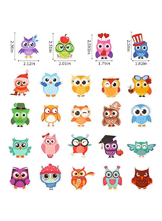 Chinco 160 Pieces Owl Stickers For Kids Owl Waterproof Stickers Owl Wall Decals Wisdom Clever Intelligent Cute Animal Vinyl Stickers For Halloween Water Bottle Laptop Decals Playroom Classroom - Image 3