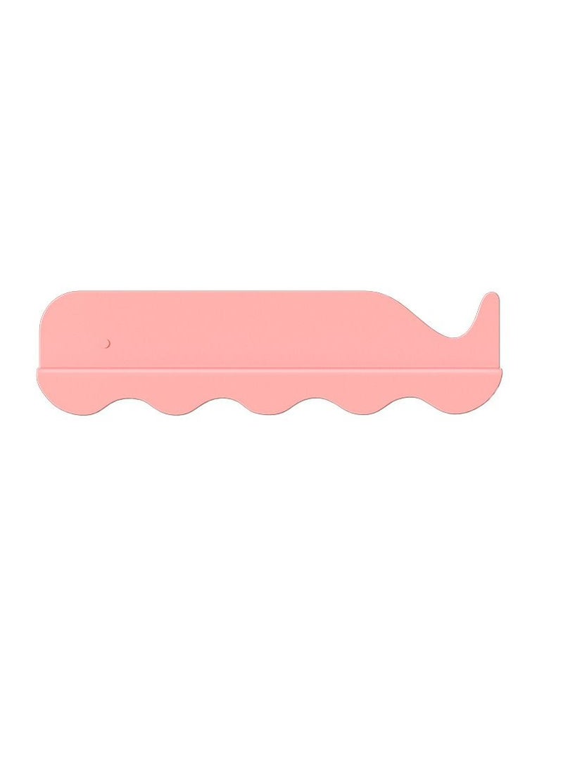 Y&D 1-Piece Whale Design Anti-Splash Water Kitchen Silicone Suction Cups Baffle Sink Board Protector Pink 