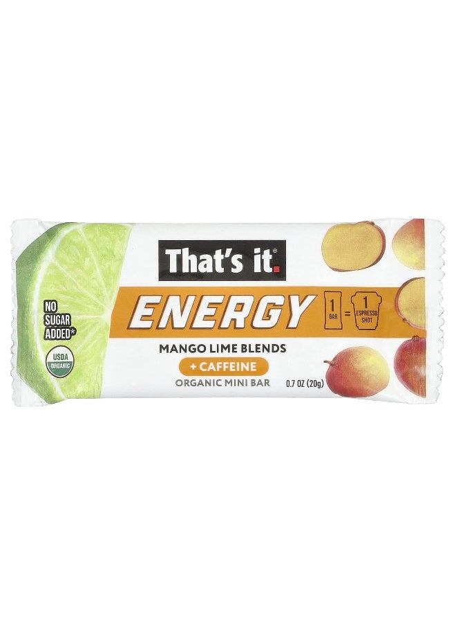 That's it. That's It, Energy, Organic Mini Bars, Mango Lime Blends, 6 Mini Bars, 0.7 oz (20 g) Each - Image 3
