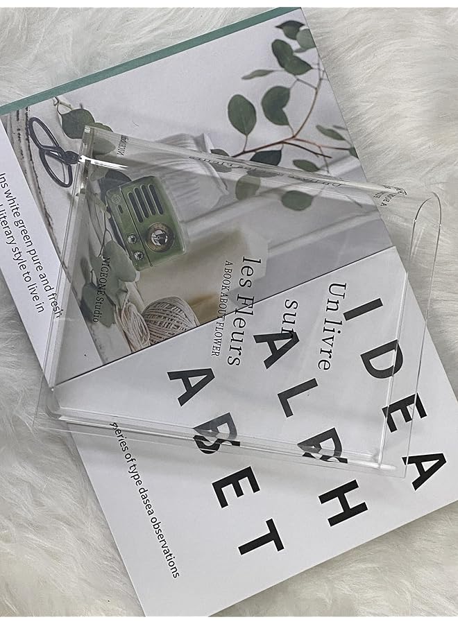 erorex Clear Book Vase For Flowers Acrylic Book Vase For Flowers Cute Bookshelf Decor Unique Vase For Book Lovers Book Shelf Decor Room Decor A Book About Flowers - Image 5