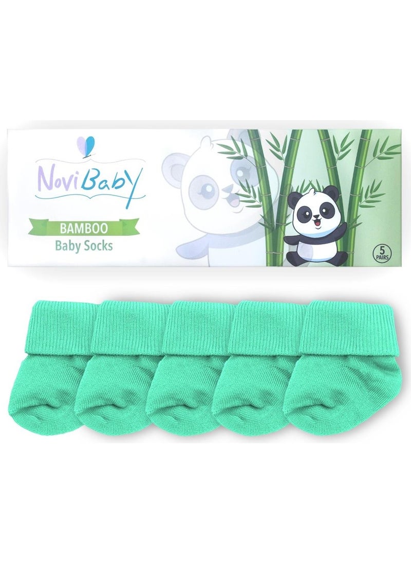 5-Piece Bamboo Newborn Baby Socks I Sea Green I 0-6 Months - pzsku/Z7A94E78299E214C89458Z/45/_/1725792052/cef96805-3a91-49b7-950a-eee10d496168