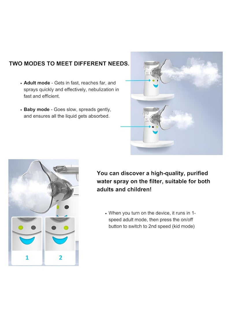 Bukela - Nebulizer, Portable Mini Vaporizer, Handheld Nebulizer, Travel Nebulizer for Adults and Kids, Steam Net Inhaler - Image 1