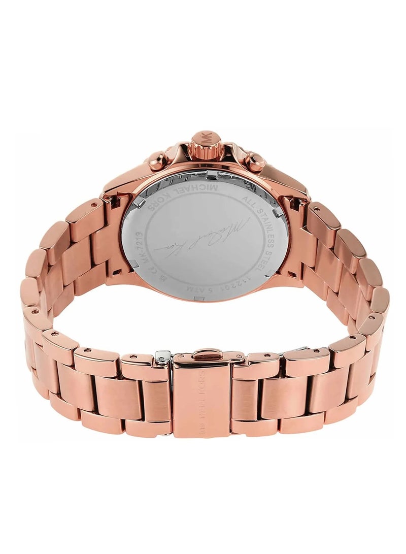 MK7213 Everest Rose Gold Toned Chronograph Women's Watch - Image 3