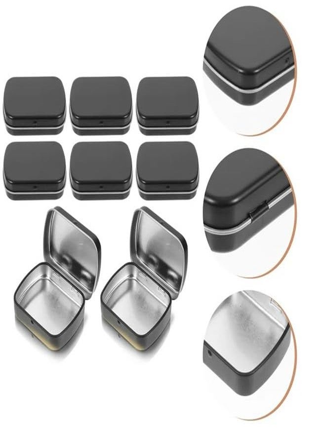 JAYCO 6 Pcs Small Metal Tin Boxes with Lids - Rectangular Mini Storage Containers for Crafts, Candies, Spices, Travel & DIY, 6x4.5x1.5cm - Image 4