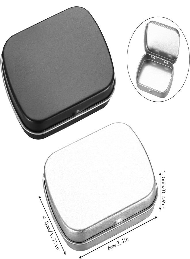JAYCO 6 Pcs Small Metal Tin Boxes with Lids - Rectangular Mini Storage Containers for Crafts, Candies, Spices, Travel & DIY, 6x4.5x1.5cm - Image 2