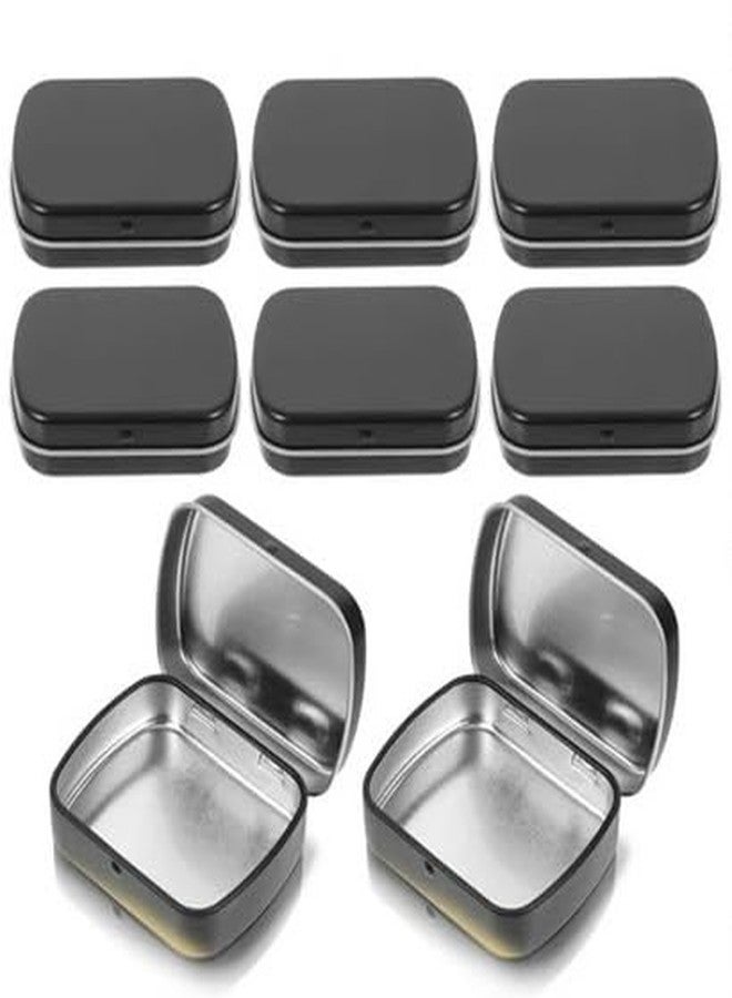 JAYCO 6 Pcs Small Metal Tin Boxes with Lids - Rectangular Mini Storage Containers for Crafts, Candies, Spices, Travel & DIY, 6x4.5x1.5cm - Image 1
