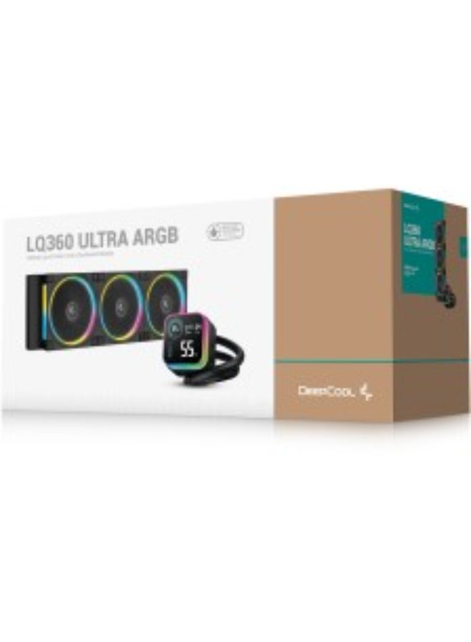 ديب كول مبرد وحدة المعالجة المركزية السائل ديب كول LQ360 ألترا ARGB أسود 360 مم - Image 4