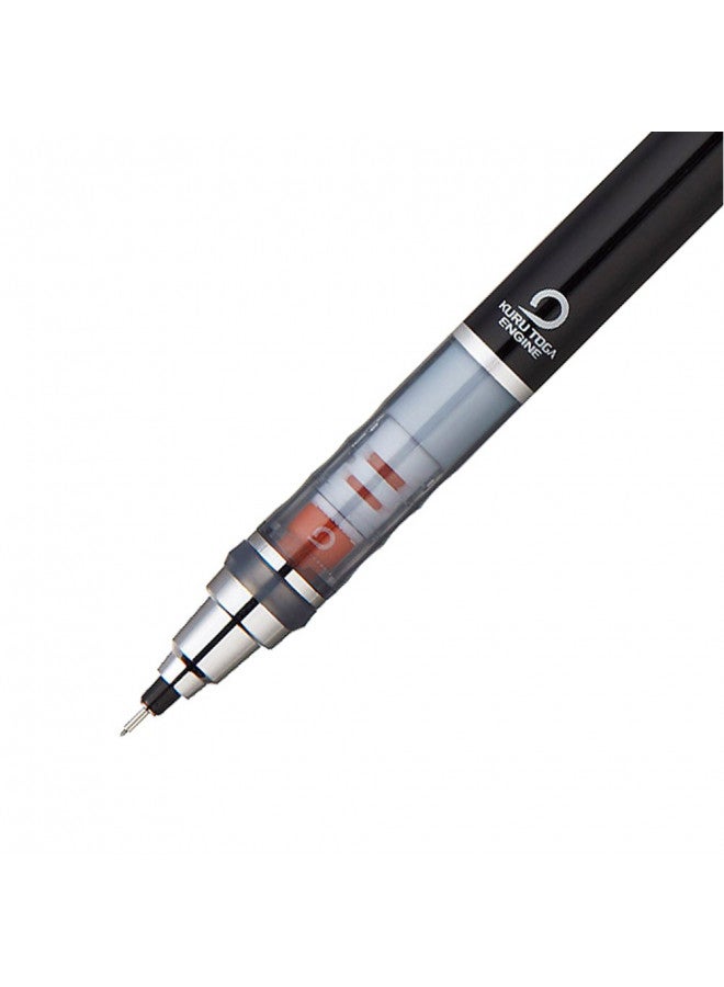 uni Kurutoga Mechanical Pencil Standard, 0.5mm, Black (M54501P.24) - Image 1