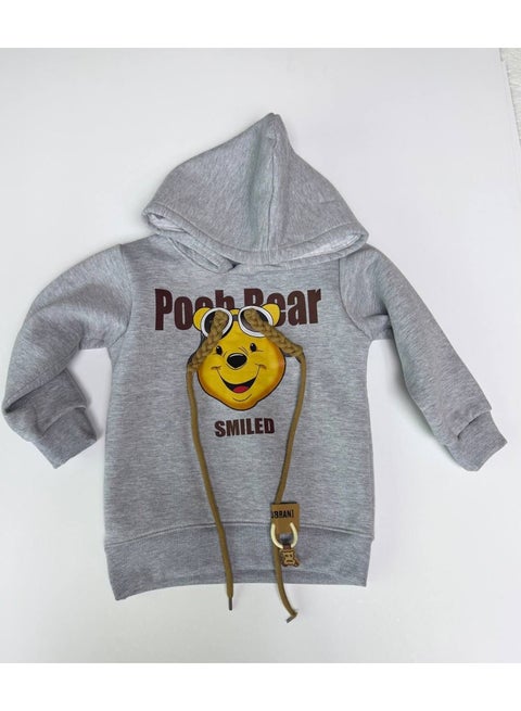 هودي شتوي أولادي مبطن فليس بطبعة