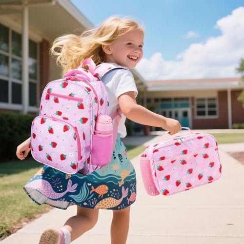 RHCPFOVR Kids Lunch Box for Girls Teens Insulated Lunch Bag Reusable Lunch Tote Kit for School Travel - Image 3