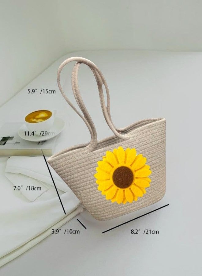 GHATIN Women's Stylish Straw & Polyester Tote Handbag for Office, Travel, College & Shopping - Image 3