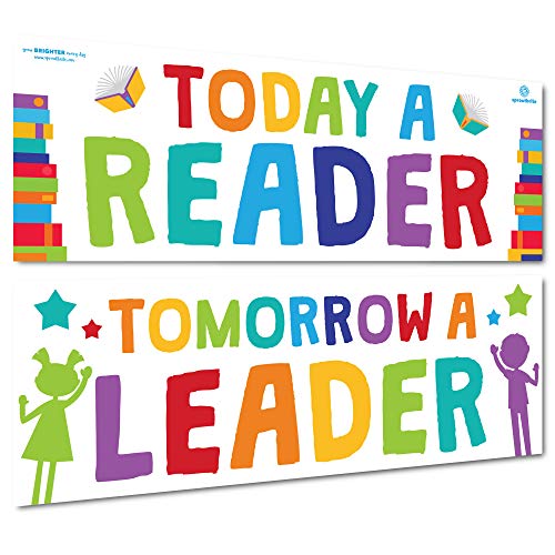 Sproutbrite Classroom Decorations - Reading Banner and Poster for Teachers - Bulletin Board and Wall Decor for Pre School, Elementary and Middle School - Image 1