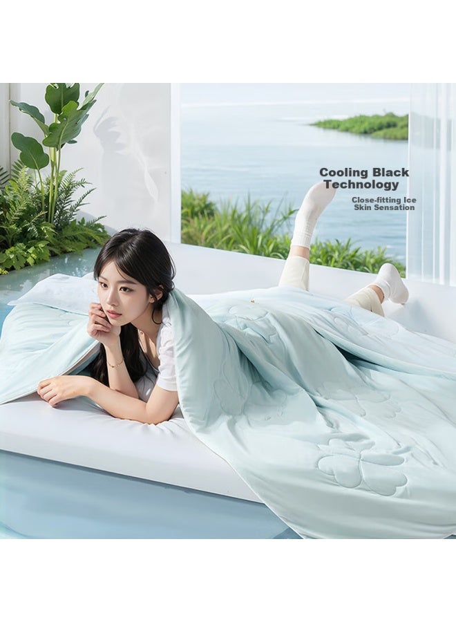 Fuanna A-class Antibacterial Cooling Washable Summer Quilt Double Air-conditioning Quilt About 3.5 Pounds Jdear Jd Customized Edition - Image 3